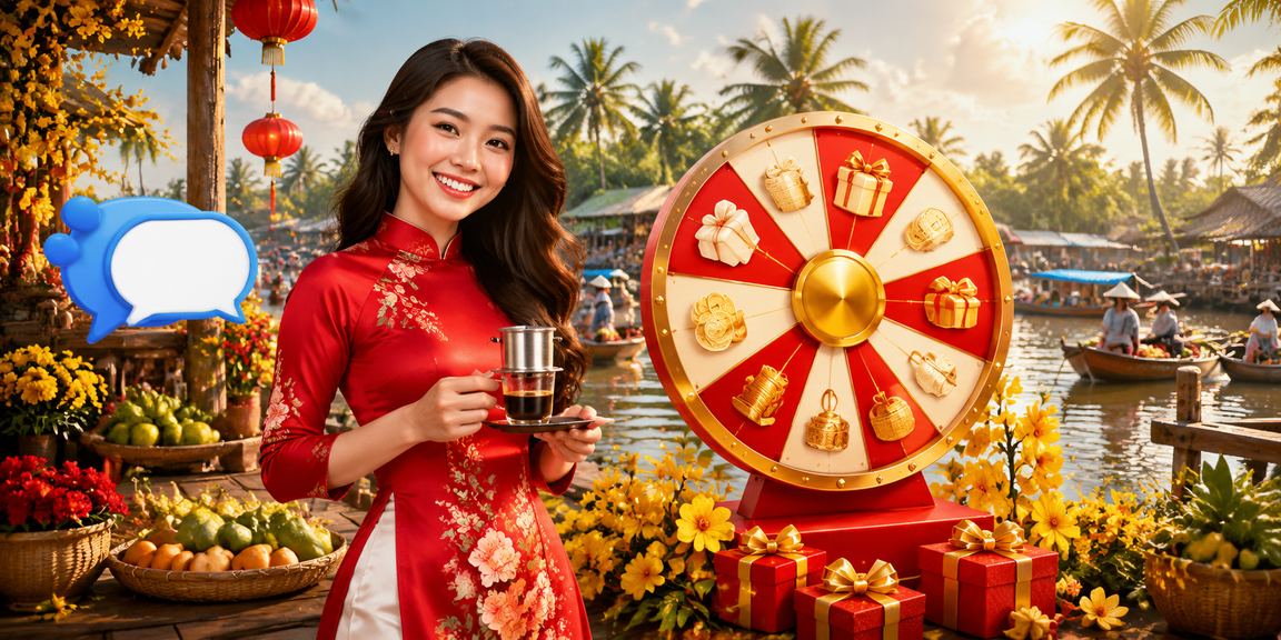 Khách hàng sử dụng voucher tại lv6 trải nghiệm roulette tại đồng bằng sông Mekong